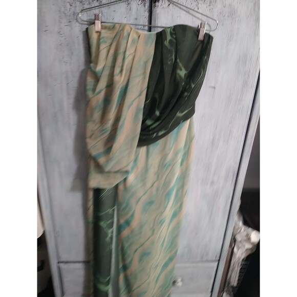 Asos Maxi Tie Dye Strapless Dress Boho Beachy Sexy Feminine Nwt sz 4 - Picture 2 of 10